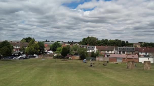 High Angle Drone Footage Luton Town England Cloudy Day — Stock video