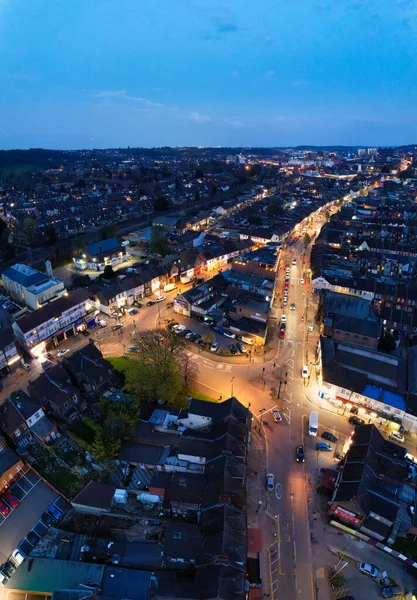 Beautiful Aerial View Central Luton City England — Stock Photo, Image