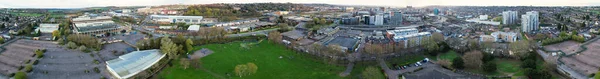 Krásný Letecký Pohled Central Luton City England Velká Británie — Stock fotografie