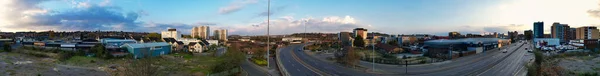 Vacker Antenn Utsikt Över Centrala Luton City England Storbritannien — Stockfoto