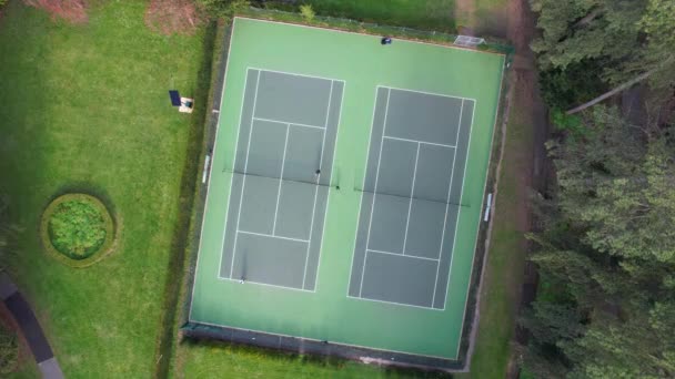 Letecké Záběry Krásné Trávníku Tenis Místním Veřejném Parku Luton Town — Stock video