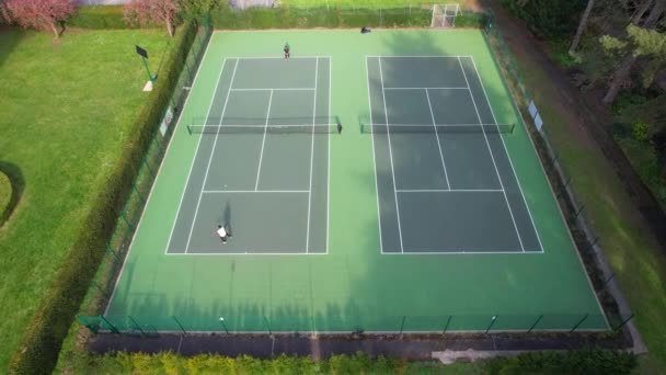 Aerial Footage Beautiful Lawn Tennis Local Public Park Luton Town — Stock Video
