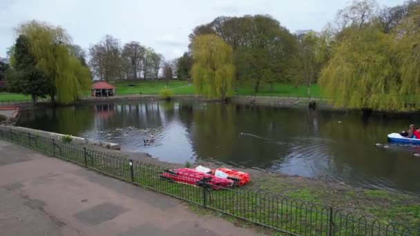 Pemandangan Udara Taman Publik Wardown Inggris Rekaman Diambil Dengan Kamera — Stok Video