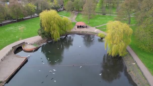 Widok Lotu Ptaka Park Publiczny British Wardown Nagranie Zostało Zrobione — Wideo stockowe