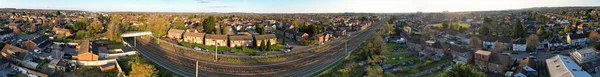 Splendida Vista Aerea Panoramica Ultra Ampia Alta Risoluzione Della Città — Foto Stock