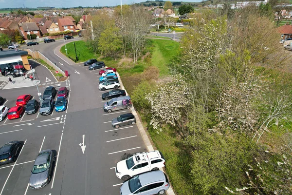 Aerial View Luton City Residential District Anglie Velká Británie Dronův — Stock fotografie