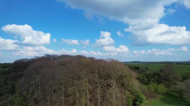 Aerial View Scenic British Countryside — Stockvideo