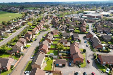 Luton şehrinin havadan görünüşü, İngiltere, İngiltere