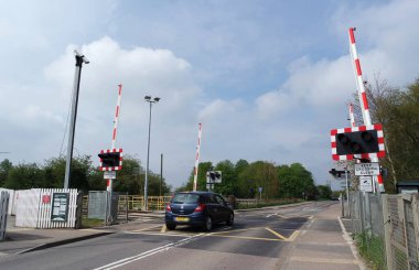 İngiltere Stewartby Tren İstasyonu Düşük Açı Görünümü