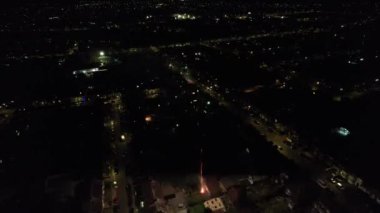 Güzel Gece Canlı Havai Fişekleri, Hava Görüntüleri