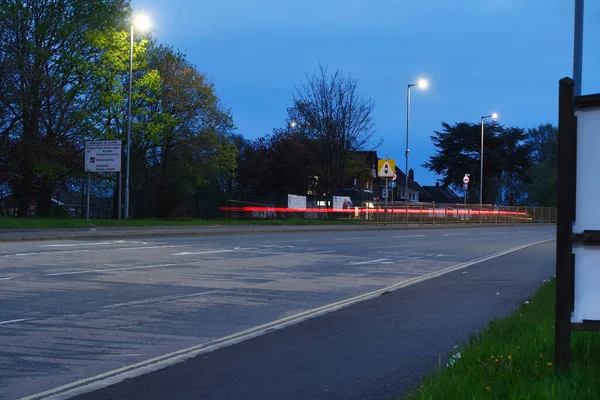 stock image England, United Kingdom - April 26, 2023: Long Exposure Photo of Night Motorway