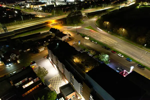 イギリス イギリス 2023年4月26日 夜の高速道路の長時間露光写真 — ストック写真