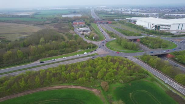 Bedford Αγγλία Ηνωμένο Βασίλειο Απριλίου 2023 High Angle Aerial View — Αρχείο Βίντεο