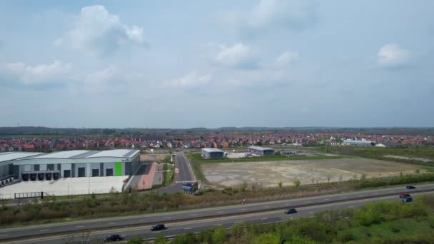 Bedford Anglia Wielka Brytania Kwietnia 2023 High Angle Aerial View — Wideo stockowe
