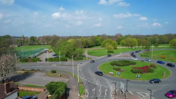 イギリス イギリスのベッドフォードの英国の道路の空中ビュー 2023年4月23日 — ストック動画