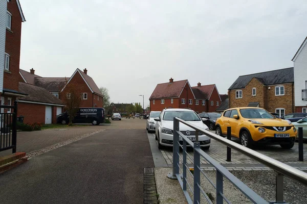 Bedford Anglia Wielka Brytania Kwietnia 2023 Modern Housing District Lake — Zdjęcie stockowe