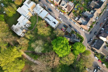 Luton City, İngiltere, Birleşik Kindom - 28 Nisan 2023: Luton City 'nin Hava Görüntüsü