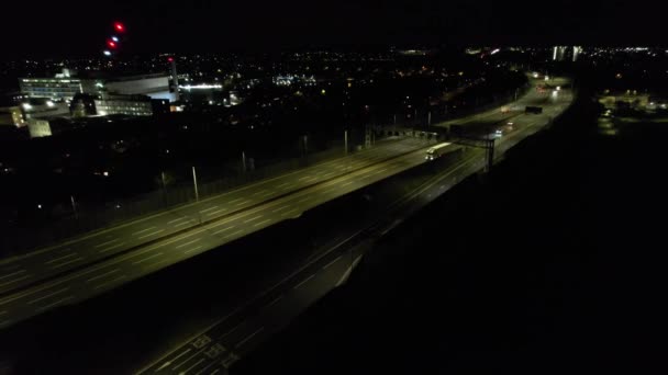 Video Van British Motorways Night — Stockvideo