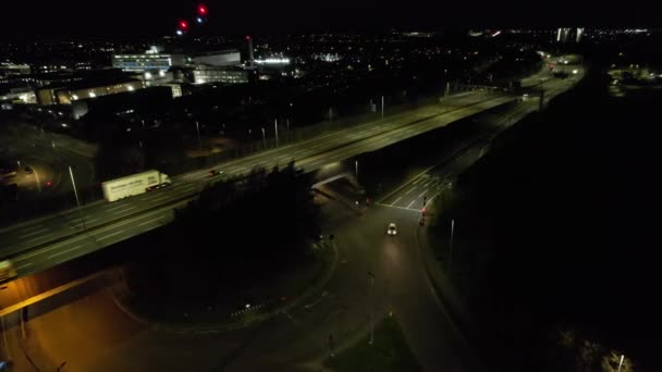 Time Lapse Video Van British Motorways Night — Stockvideo