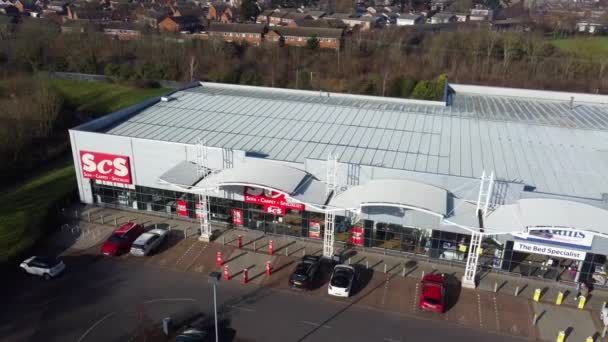 Luftaufnahmen Des Business Retail Park Kempston Village Von Bedford City — Stockvideo