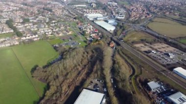 Bedford, İngiltere - 7 Temmuz 2023: İngiliz Kırsal Bölgesinin Hava Görüntüsü