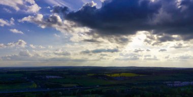 Stockwood Park, Luton, Bedfordshire, İngiltere 'den güzel manzara manzarası.