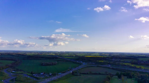 Hermosa Vista Del Paisaje Ciudad Desde Stockwood Park Luton Bedfordshire —  Fotos de Stock