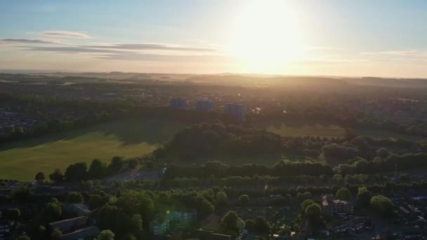 Luton City Großbritannien Juni 2022 Luftaufnahme Von Luton City Und — Stockvideo
