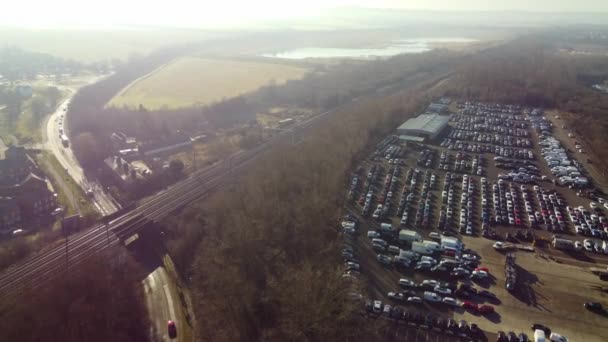 Aerial Footage Bca Bedford Kempston Village Bedford City England High — Stock Video