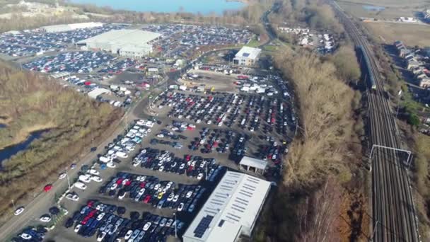 Aerial Footage Bca Bedford Kempston Village Bedford City England High — Stock Video