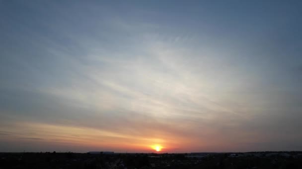 Piękny Widok Zachód Słońca Niebo Wideo — Wideo stockowe