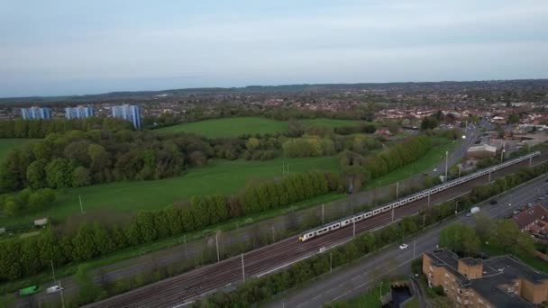 Verenigd Koninkrijk England Luton City Mei 2023 Trein Rails Tijdens — Stockvideo