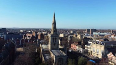  Bedford City, İngiltere - 7 Şubat 2023 Bedford City 'nin panoramik manzarası