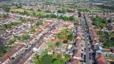  Bedford City, İngiltere - 3 Eylül 2022 Bedford City 'nin panoramik manzarası