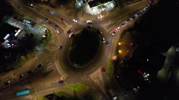 Luton Anglia Zjednoczone Królestwo Lutego 2023 Wideo Iluminowanego Miasta Ruchu — Wideo stockowe