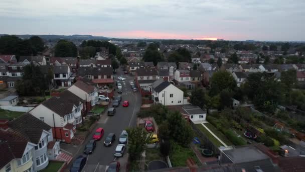 英国贝德福德市 2022年9月3日 日落时分笼罩城镇上空 — 图库视频影像