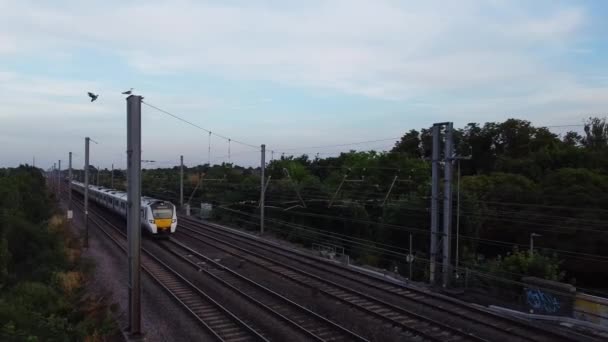 Luton Anglia Zjednoczone Królestwo Lipca 2023 Pociągi Torach — Wideo stockowe