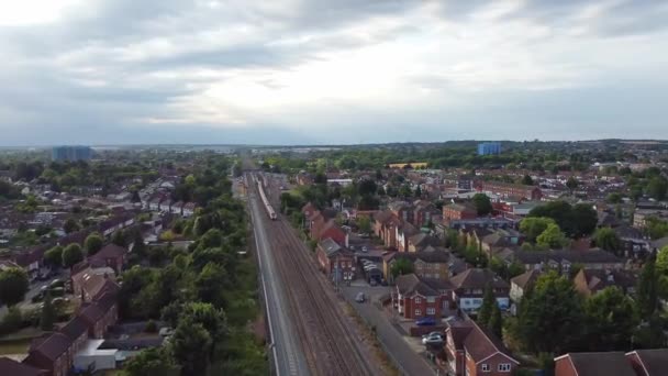 Luton Angleterre Royaume Uni Septembre 2022 Images Grand Angle Train — Video