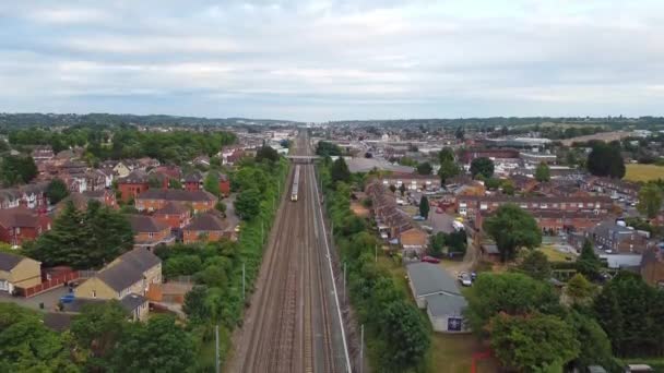 Luton Anglia Wielka Brytania Września 2022 Nagranie Brytyjskiego Pociągu Torach — Wideo stockowe