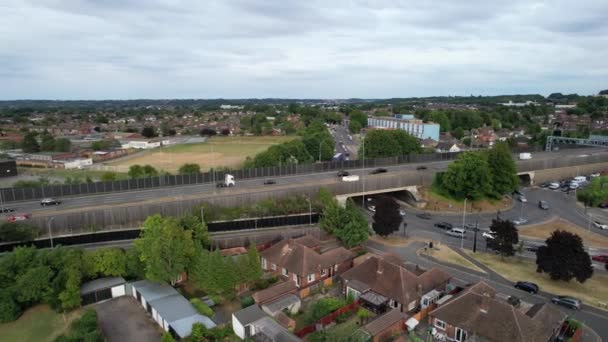 イギリス イギリス 2022年8月4日 英国高速道路の高角度ビュー — ストック動画