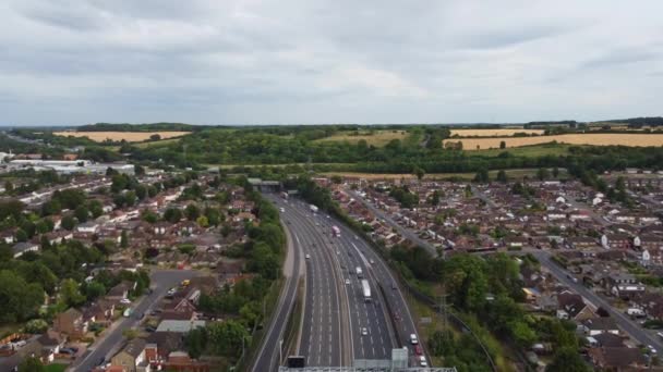 England August 2022 High Angle View British Motorways — Stock Video