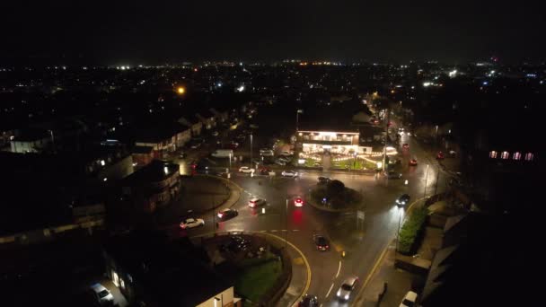 Ngiltere Ngiltere Aralık 2022 New Year Night View City Hava — Stok video