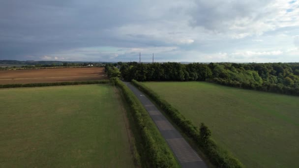 イギリス イングランド シャーペンホー クラップス 2022年9月7日 田舎の農業農場と機械作業 — ストック動画