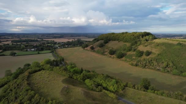 Sharpenhoe Clappers England Вересня 2022 Countryside Agricultural Farms Machine Work — стокове відео