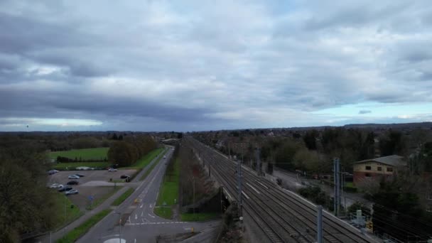 Luton Ngiltere Birleşik Krallık Mart 2023 Bulutlu Akşamlarda Şehir — Stok video