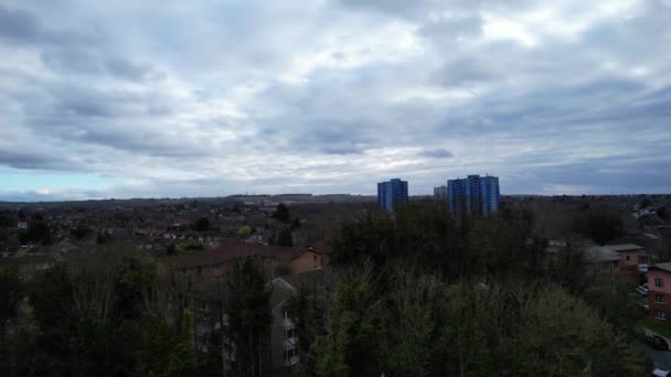 Luton Engeland Verenigd Koninkrijk Maart 2023 City Cloudy Evening — Stockvideo