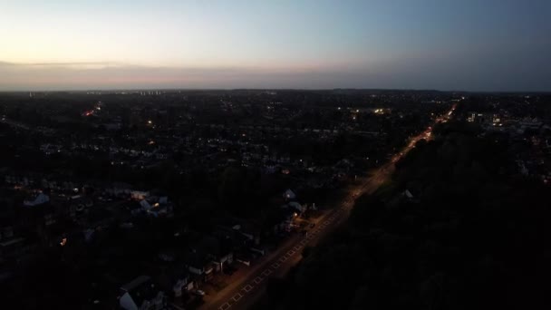 Luton Inghilterra Regno Unito Novembre 2022 Time Lapse Night City — Video Stock