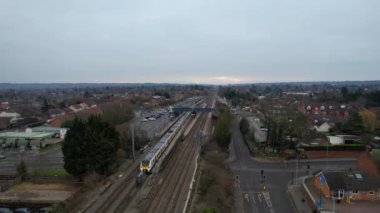 Luton, İngiltere, Birleşik Krallık - 12 Şubat 2023: Leagrave İstasyonunun Hava Görüntüsü