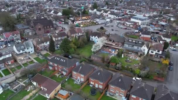 英国卢顿 2023年3月21日 日落后的城市空中拍摄 — 图库视频影像