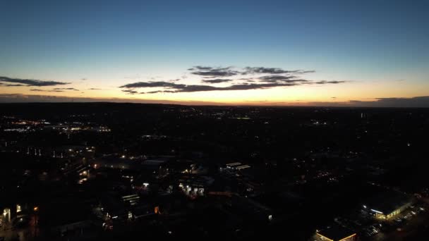 Luton England Großbritannien Oktober 2022 Schöne Luftaufnahme Der Stadt Bei — Stockvideo